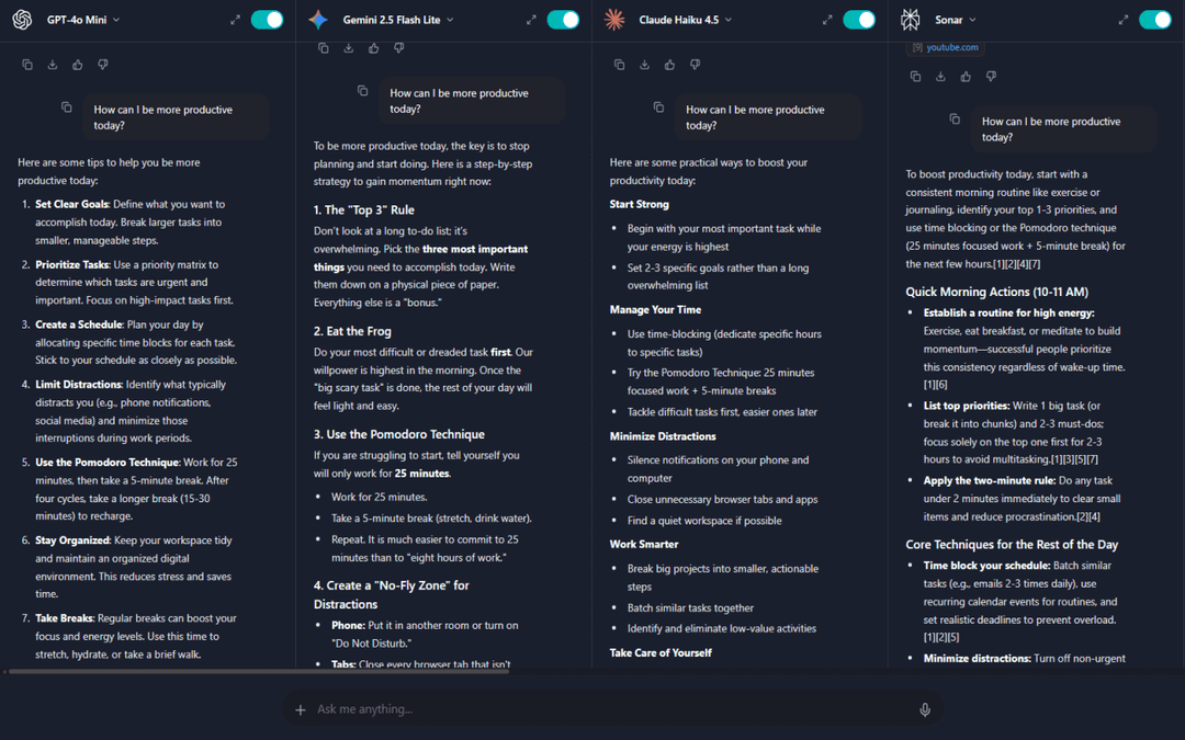 Multi-Model Comparison